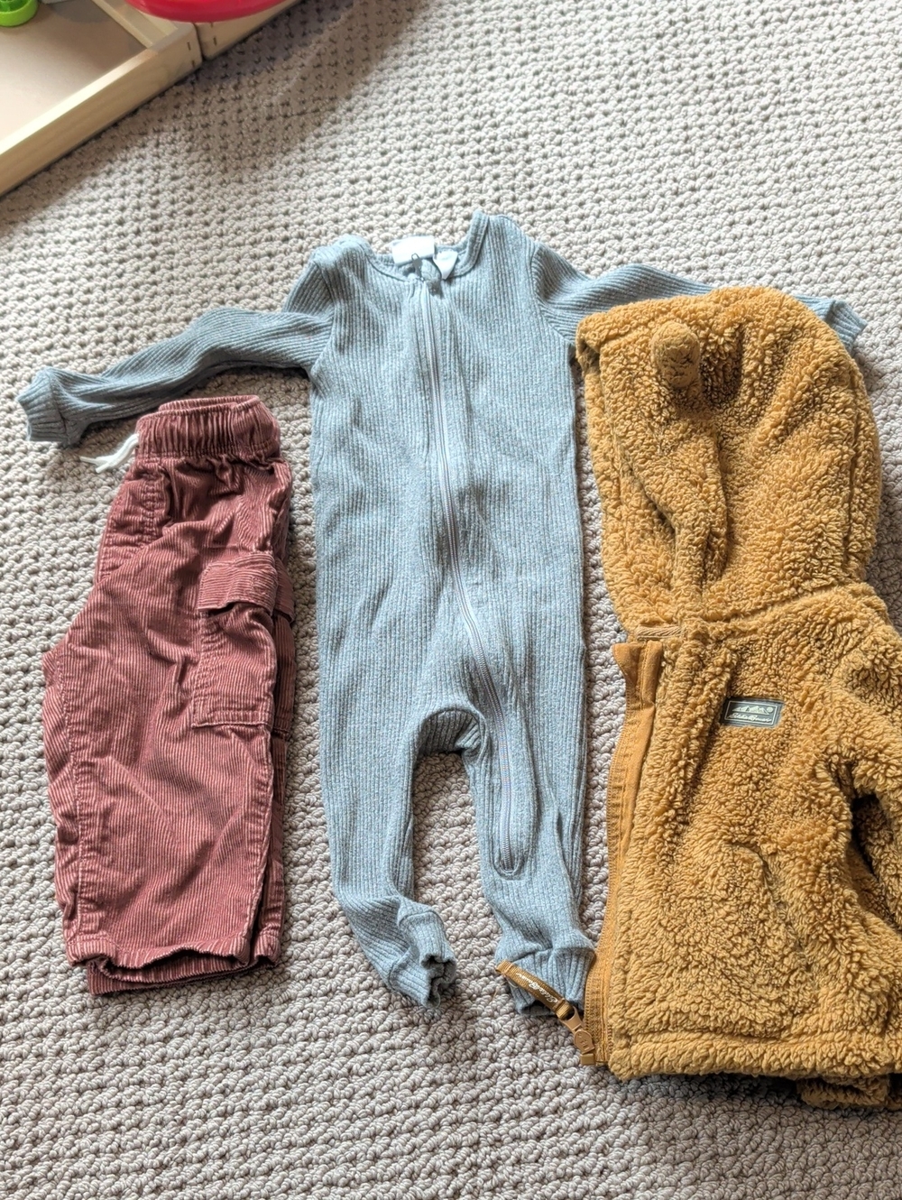 Eddie Bauer Hoodie/ Pants, Gray Old Navy Onesie